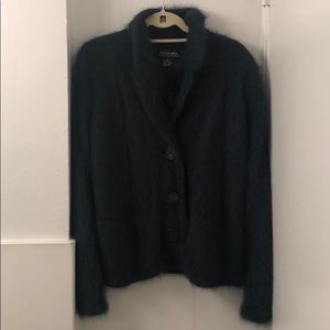 Angora wool jacket dark blue